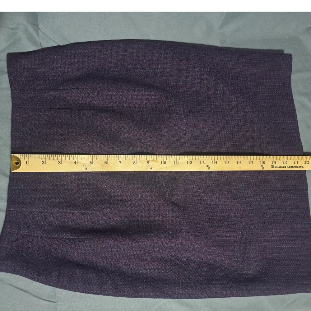 VTG Private Concepts Wool Blend Pencil Skirt Purple‎ Textured Size 12 82808